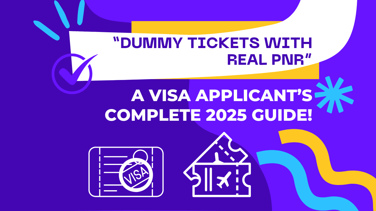 Dummy ticket with a real PNR for visa applications in 2025, showing a flight itinerary for proof of onward travel.