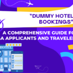 A dummy hotel booking confirmation document displayed on a laptop screen, symbolizing proof of accommodation for visa applications.