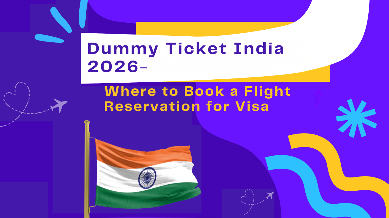 Dummy ticket India flight reservation for visa application example